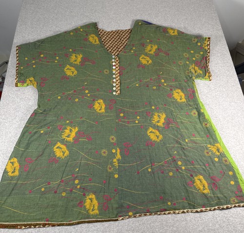 KANTHA BAE Kimono Women’s OS Free Size Multicolor Rare Artsy Hippie Bohemian - Picture 3 of 17