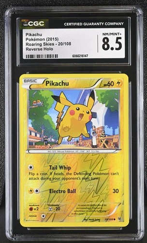 CGC 8.5 Pikachu 2015 Roaring Skies 20/108 Reverse Holo Pokemon Card