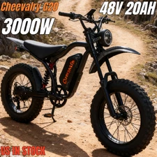 NEW Cheevalry G20 3000W Electric Bike 48V 20AH 20" Mountain E-bike OffRoad 45MPH