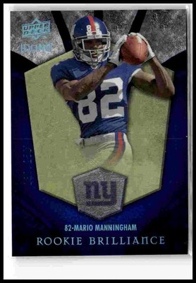 2008 Upper Deck Icons #RB26 Mario Manningham Rookie Brilliance Blue #/250