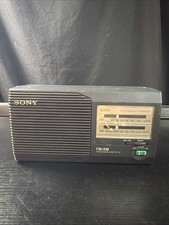 Vintage Sony FM/AM 2 BAND Radio ICF-24 Portable 4 AA Batteries or Power Cord