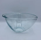 Pyrex TEARDROP Clear Turquoise Glass Bowl 2.5 Qt Mixing w/Pour Spout #2225 VTG