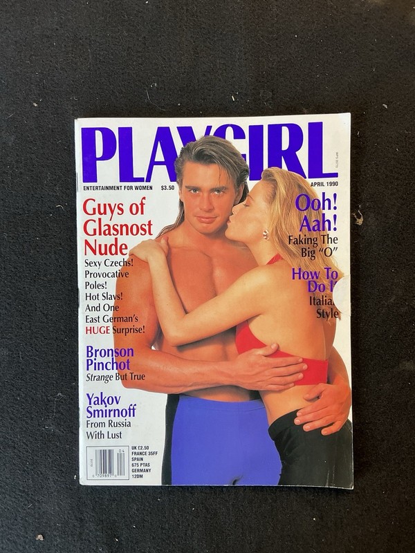 PLAYGIRL magazine April 1990 nude men Glasnost Bronson Pinchot Thomas James