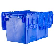ORBIS FP151 Blue Attached Lid Container,Blue,Solid,HDPE 8A442