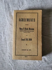 UAW Local 13 and Borg-Warner (Borg & Beck Division) Agreement Manual - 8/20/71