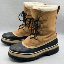 Sorel Caribou Men's 8 Snow Boots Buff Waterproof Nubuck Winter NM1000-281