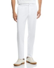 BOSS Kane Regular Tapered Fit Pants Men's 30R White Belt Loops Button Closure