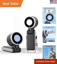 Portable Handheld Fan with Ice Cooling 5 Speed Rechargeable Foldable Mini Fan