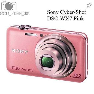 Sony Cyber-Shot DSC-WX7 CCD Digital Camera 16.2 MP 5x Optical Zoom Pink English