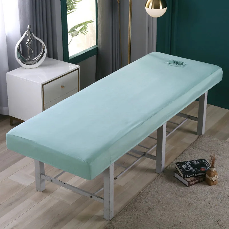 Massage Table Fitted Sheet with Face Hole Elastic SPA Beauty