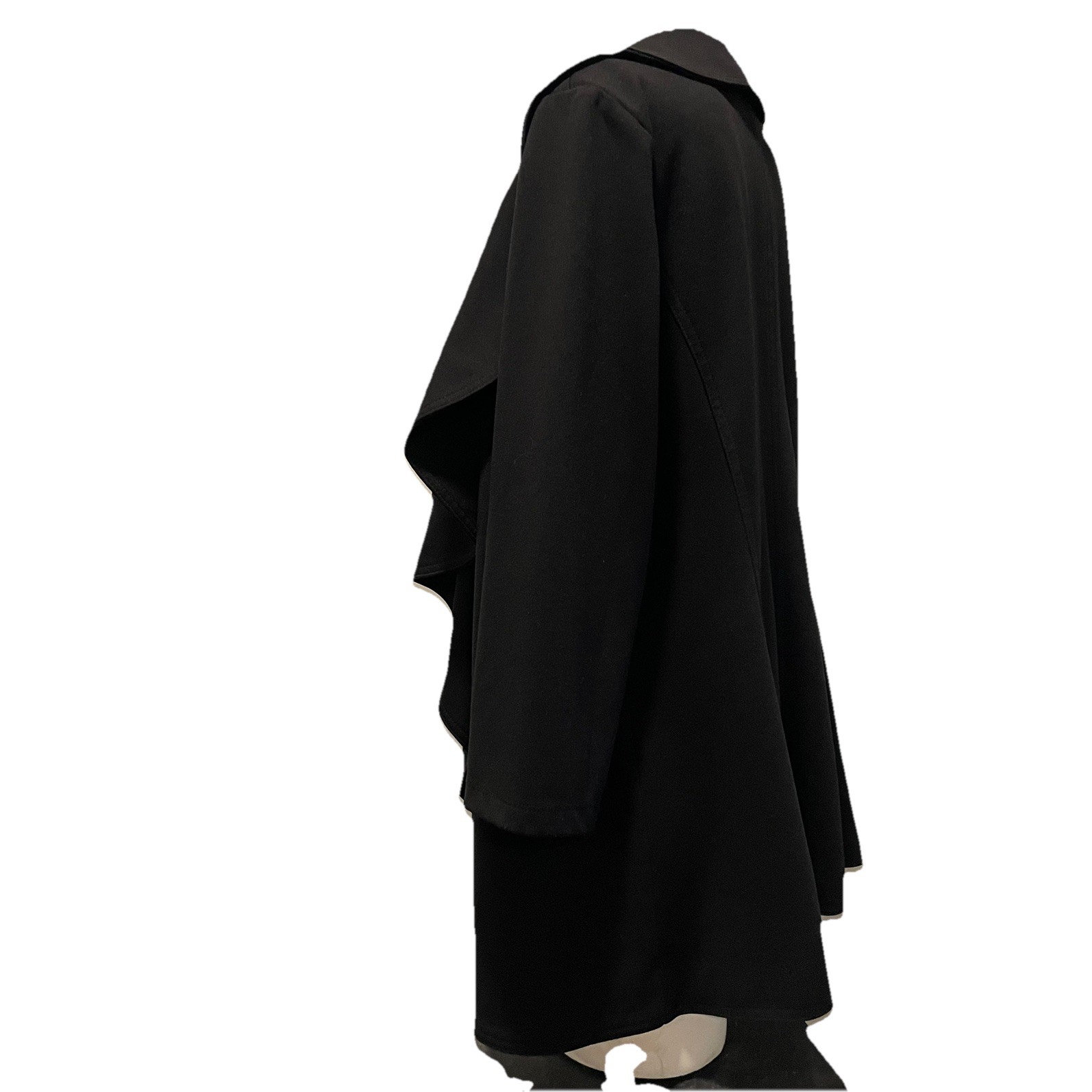 Calvin Klein Solid Black Ponte Open Front Waterfa… - image 4