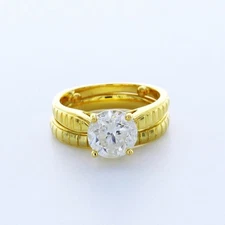 2.56ct H SI2 Round Natural Diamond PT 950 Vintage Solitaire Engagement Ring