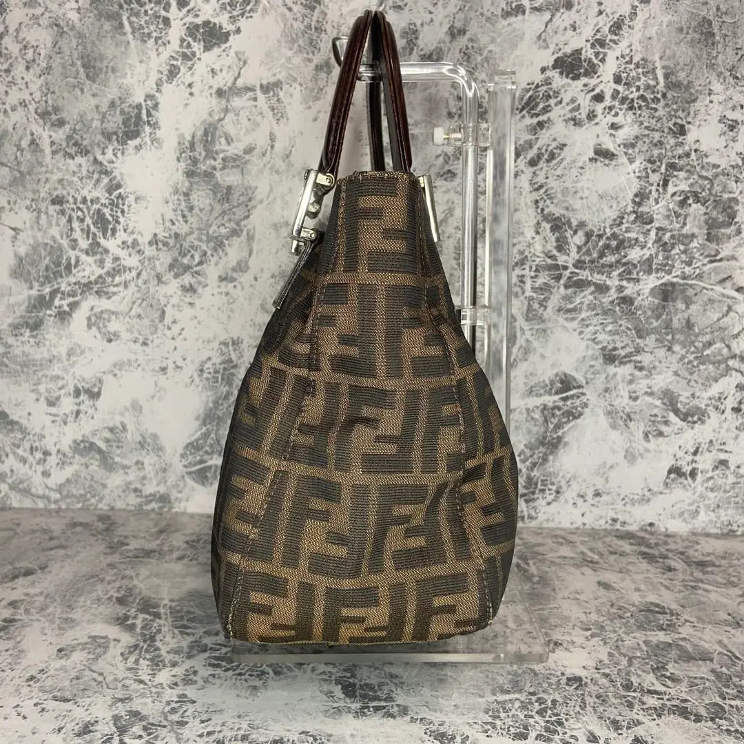 FENDI FF Zucca Hand Bag Tote Purse 26693 Authentic Used Japan thumbnail 5