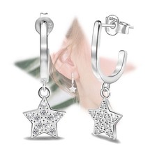 Star Earrings For Girls - Sterling Silver Stars Earrings For Women Hypoallergeni