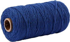 109 Yards 3Mm Macrame Cotton Cord 4 Strand Twisted Twine Strings Rope for Wrappi