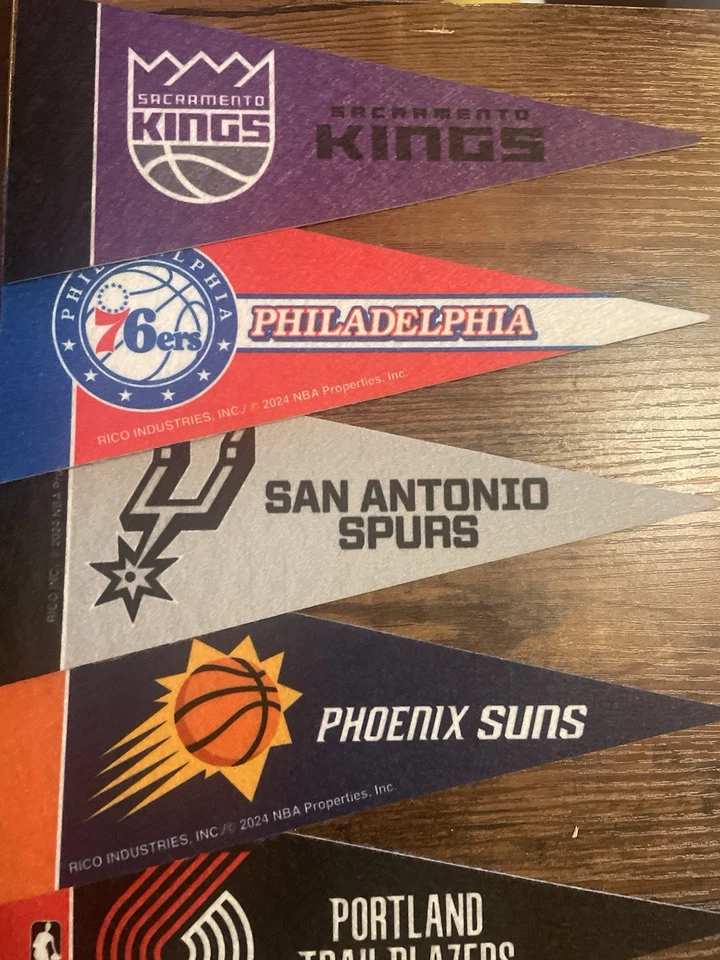 NBA Mini Pennants 4"x9" Basketball Pick Your Team Banner Flag Decor - Image 4 of 4