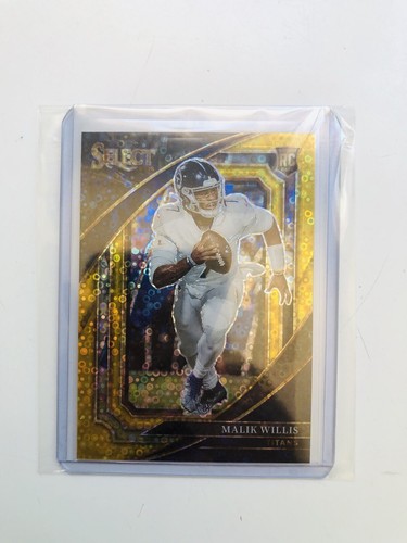 2022 Panini Select MALIK WILLIS Gold Disco Suite Level RC 4/10 #353 - Picture 4 of 4