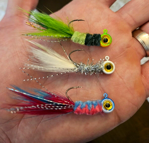 Kit De 50 Leurres Marabou Pour Crappie Et Panfish - Jig Plumes 1/16 Oz, Pêche Petit Poisson