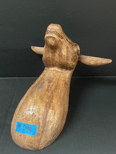 CARVED WOOD PAPER MACHE MOLD/SCULPTURE OF DEER HEAD #D98 - Picture 10 of 10