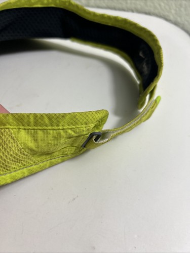Nike Daybreak Dri Fit Running Visor Neon Yellow Reflective Swoosh Stained Dirty - Picture 7 of 12
