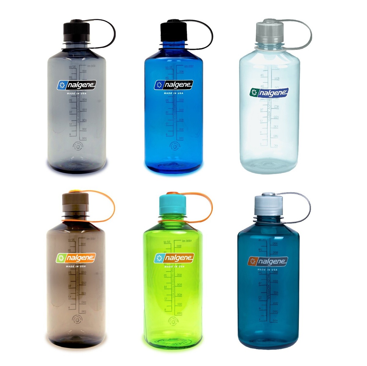 Nalgene Narrow Mouth Water Bottle 32oz / 1000ml - BPA & BPS Free, Made In USA, Leakproof