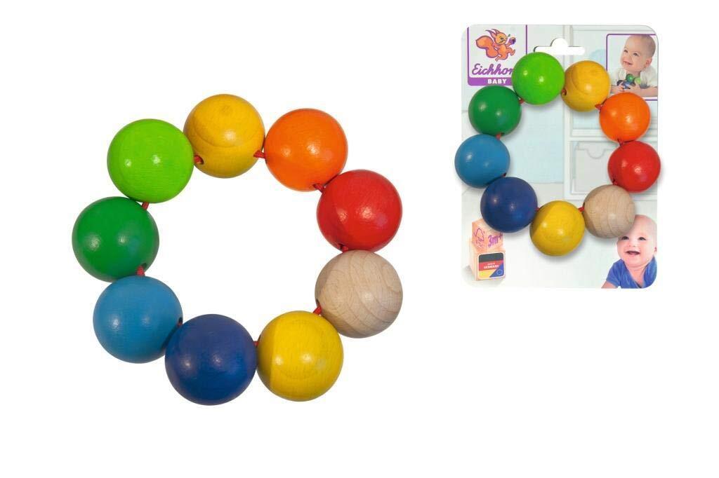 Eichhorn 100017042 Greifling-100017042 9 Colourful Balls, FSC 100%, Beech Wood,