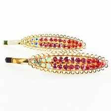 USA Quality Bobby Pin Rhinestone Crystal Hair Clip Hairpin Wedding PINK B17