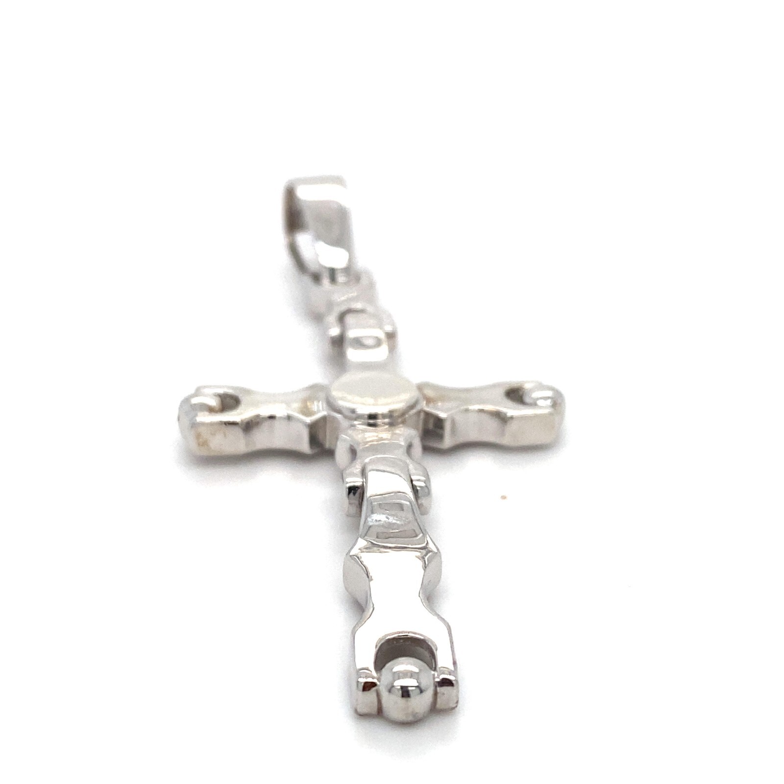 Solid Sterling 925 Silver Flexible Cross Pendant - image 5