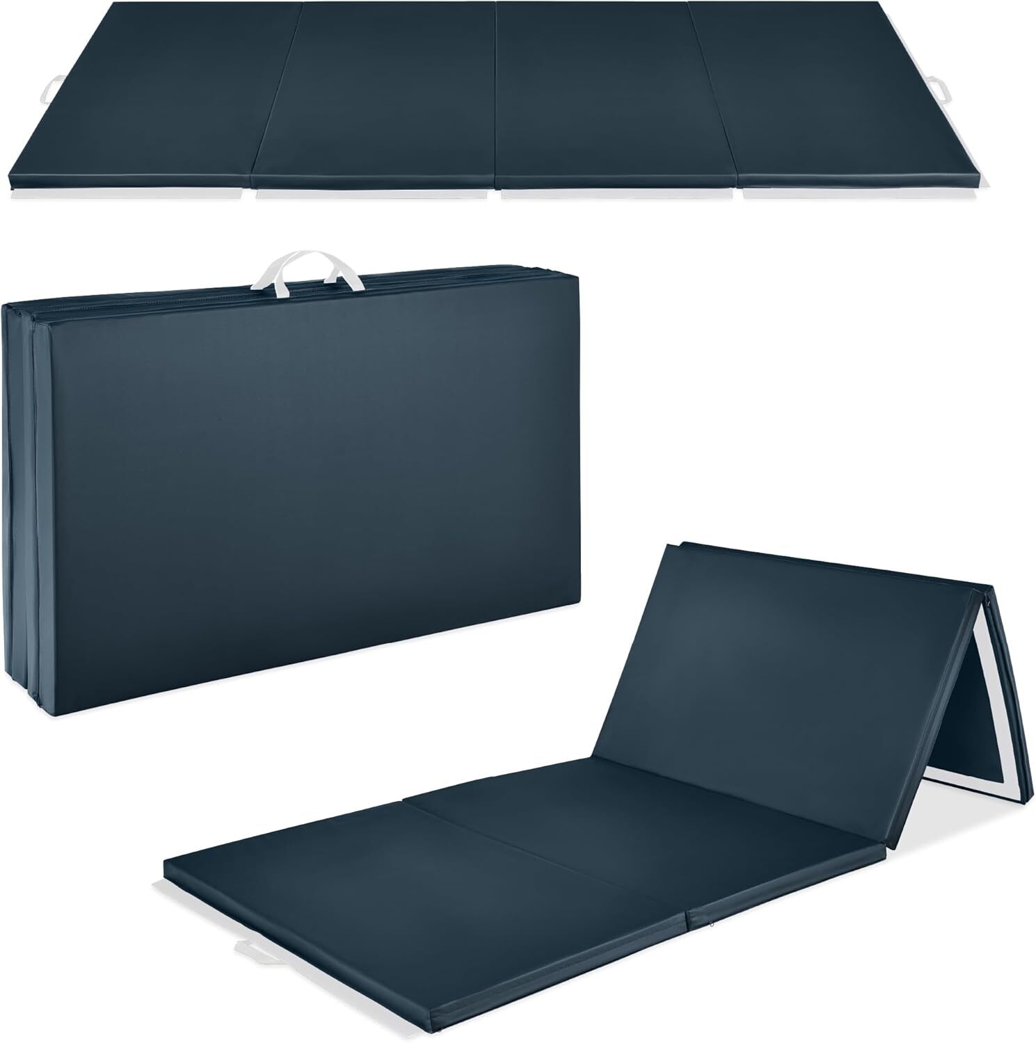 10ftx4ftx2in Folding Gym Mat 4-Panel Exercise Gymnastics Fitness Floor Mats