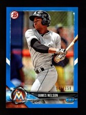 2018 BOWMAN BLUE BP33 JAMES NELSON RC 145/150 MIAMI MARLINS