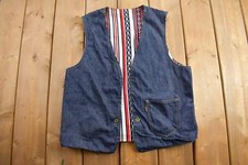 Vintage 1970s Big E Levis Reversible Denim Jean Jacket Vest