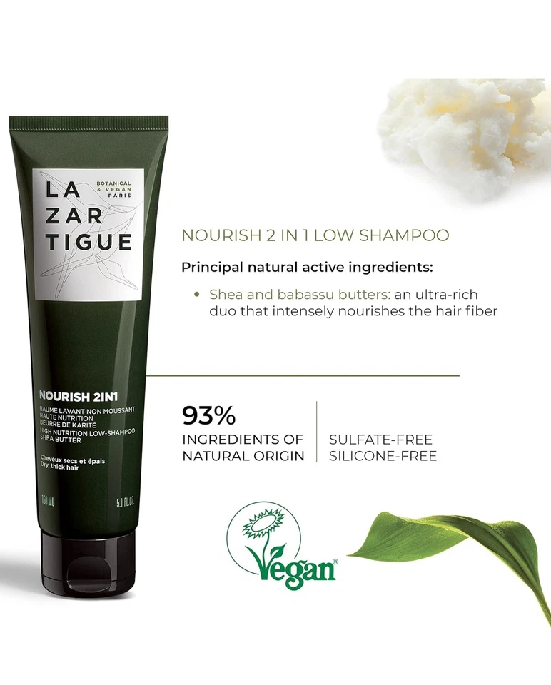Champú nutritivo 2 en 1 Lazartigue 5,1 oz botánico y vegano | - nuevo sellado. Foto 4 de 4