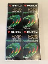 LOT OF 4 -Fuji Film VHS Blank Video Tape 6 hours HQ 120 High Quality New Sealed