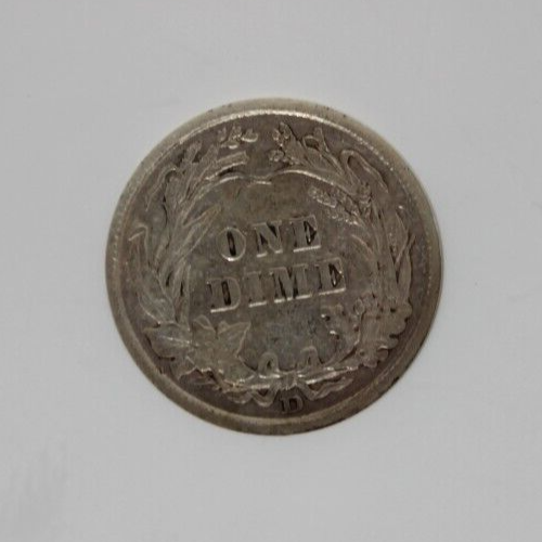 United Sates 1908 D Denver Barber Dime 10c Graded NGC XF45 Silver Coin - Picture 3 of 3