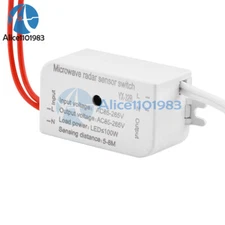 AC 85-265V 100W PIR Microwave Radar Body Motion Sensor Auto Infrared Switch