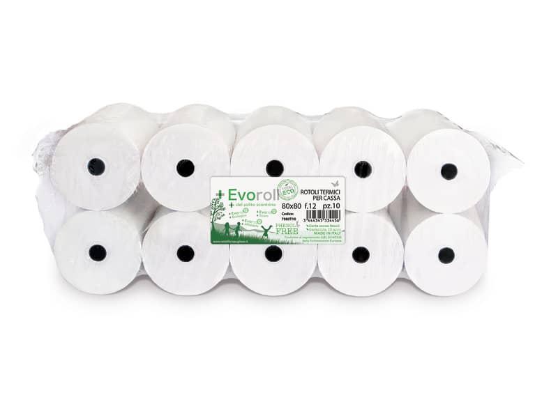 Rotoli registratore di cassa Rotolificio Pugliese Evoroll lunga durata 57 mm x 3