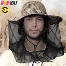 Gorra de sol antimosquitos mosca abeja cabeza de insecto red sombrero para pesca al aire libre senderismo