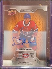 2023-24 Engrained Oak Auto Sean Farrell RC Auto #151 Montreal Canadiens