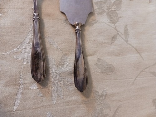 1933 Chicago World's Fair CHEESE KNIFE & FORK SET Weighted Sterling - Picture 9 of 13