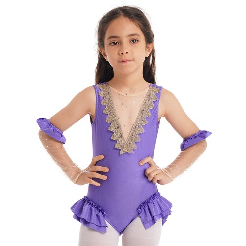 Kids Girls Suit V-Shape Back Set Cosplay Outfit Splice Party Halloween Costume - Picture 2 of 18