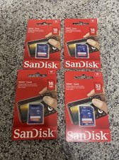 Lot of 3 SanDisk 16GB 48GB SDHC Class 4 SD Flash Memory Card Camera SDSDB-016G