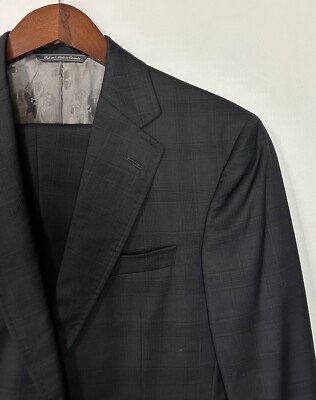 405 Ted Baker Gray With Plaids Pattern Suit Size 40 R | eBay