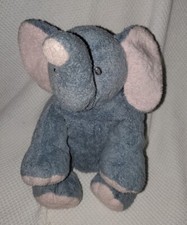 TY Pluffies Baby Winks 8" Gray Pink PLUSH ELEPHANT Stuffed Grey Sewn Eyes 2007