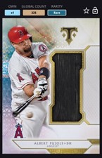 TOPPS BUNT - 2018 ALBERT PUJOLS TRIPLE THREADS RELIC, STL, 325cc [DIGITAL CARD]