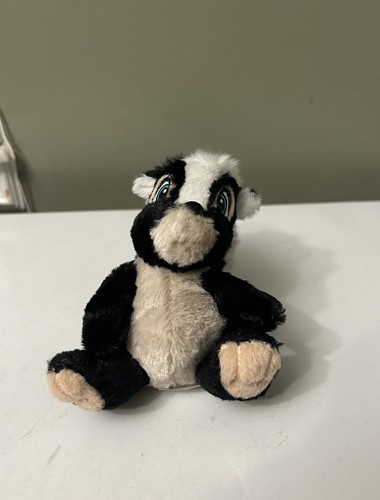 Disney Store Bambi Skunk Plush Flower Teal Eyes 6" Stuffed Animal Vtg 90s W/Tags - 第 1/6 張圖片