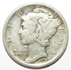 1918 D Mercury Dime Fine (W137)
