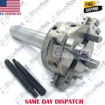 BLUEFOX TOOLS 4 jaw Self-Centering Mini Lathe Chuck Reversable 50mm With MT2 Shank Arbour