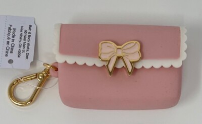 BATH & BODY WORKS PINK BOW SNAP CASE POUCH POCKETBAC HOLDER HAND