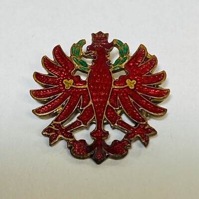 WWI Austria Hungary Empire Eagle of Tirol Tyrol 23mm Enamel Cap