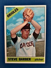 1966 TOPPS #477 STEVE BARBER NR-MT! SET BREAK NICE! **SMS CARDS**